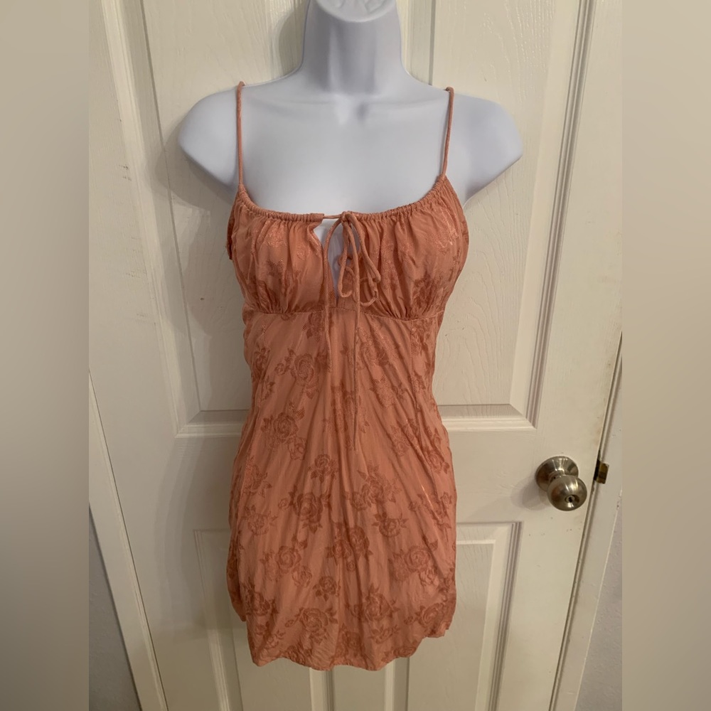 Motel Rocks Pink Floral Mini Slip Dress